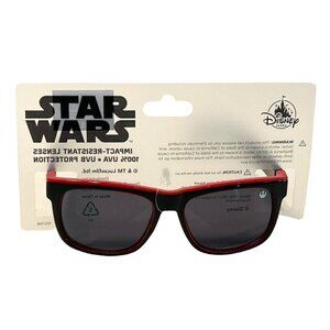 Disney Parks Star Wars Lucasfilm Kid Black Red Sunglasses UVA UVB Protection NWT